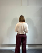 Solene Pantalon Straight Bordeaux