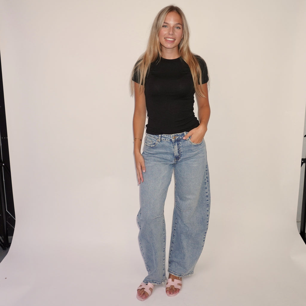 Lou Basic T-shirt Zwart