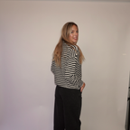 Nola Streep Vest Zwart