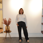 Lina Straight Pantalon Zwart