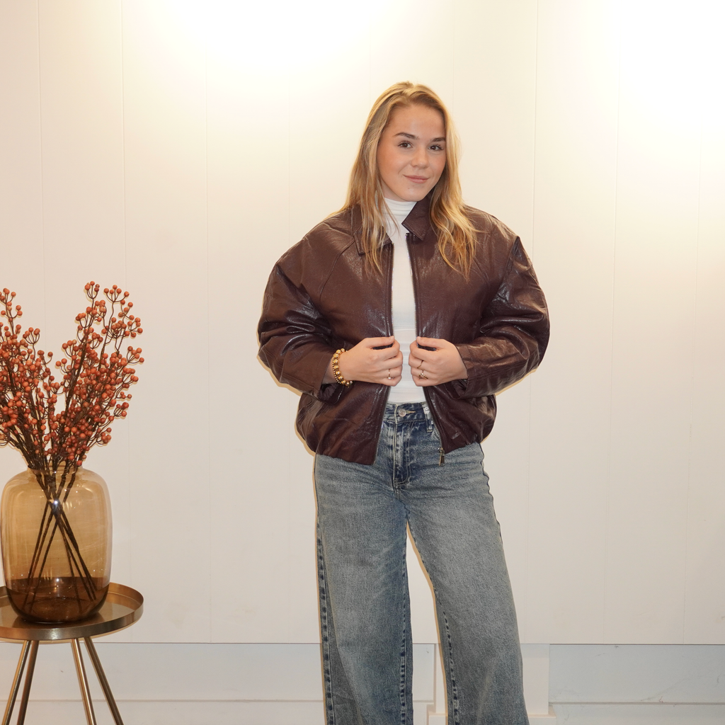 Lola PU Jacket Bordeaux