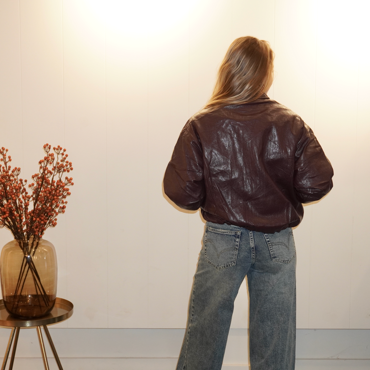 Lola PU Jacket Bordeaux