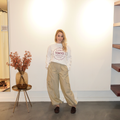 Fleur Parachute Broek Beige