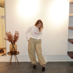 Fleur Parachute Broek Beige