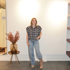 Juno Wide Barrel Jeans Blauw