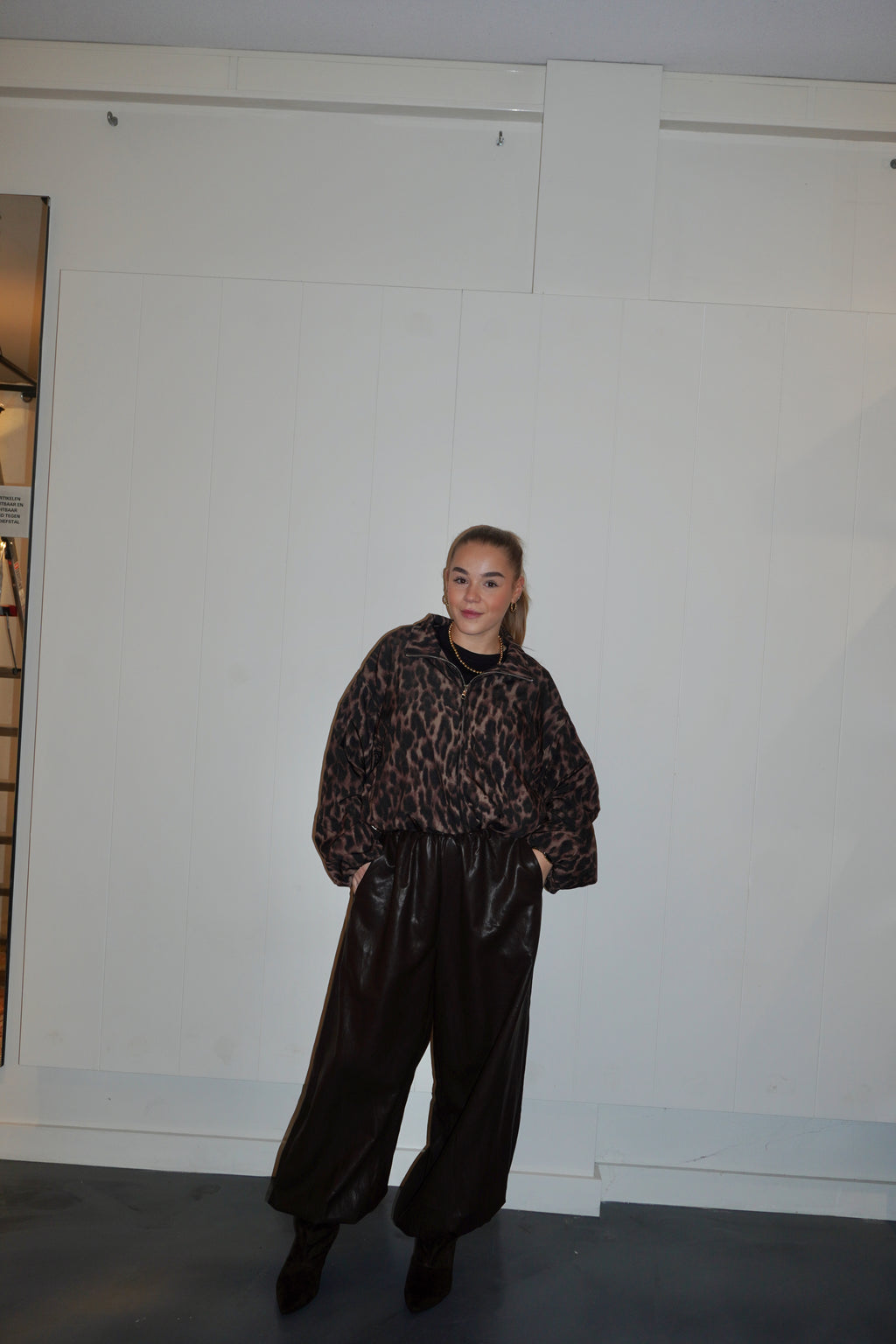 Maelle PU Ballon Broek Bruin