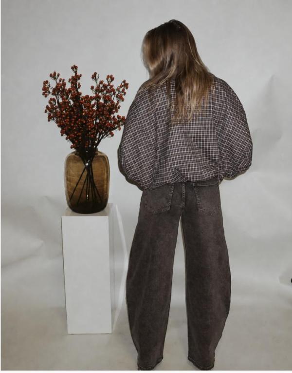 Eloise Barrel Jeans Bruin