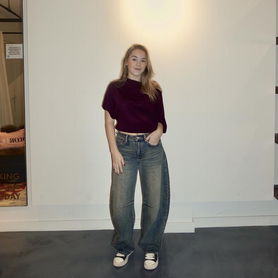 Eloise Barrel Jeans Donkerblauw
