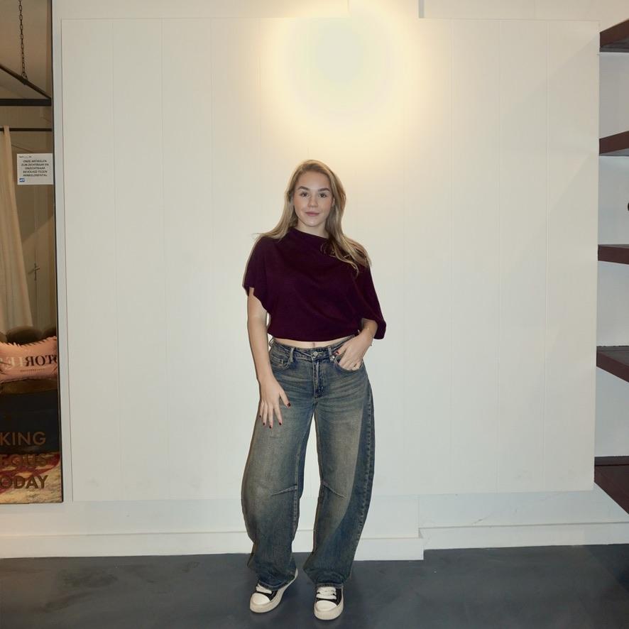 Eloise Barrel Jeans Donkerblauw