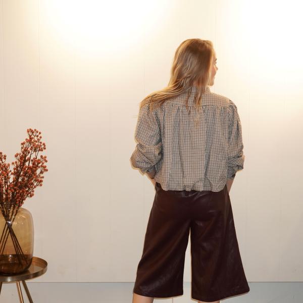 Emilie Kort Ruit Jasje Bruin Beige