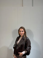 Marg PU Jacket Bruin