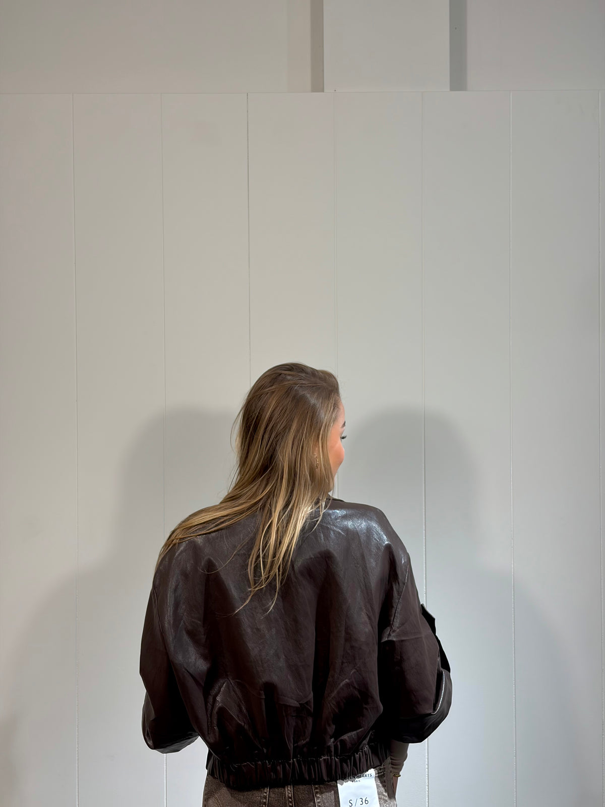 Marg PU Jacket Bruin
