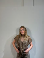 Faye Sparkle Top Goud