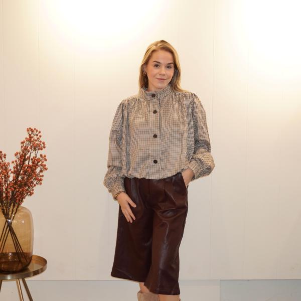 Lena PU Bermuda Bordeaux