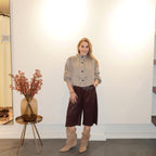 Lena PU Bermuda Bordeaux