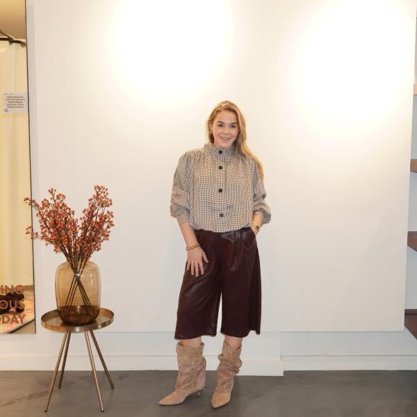 Lena PU Bermuda Bordeaux