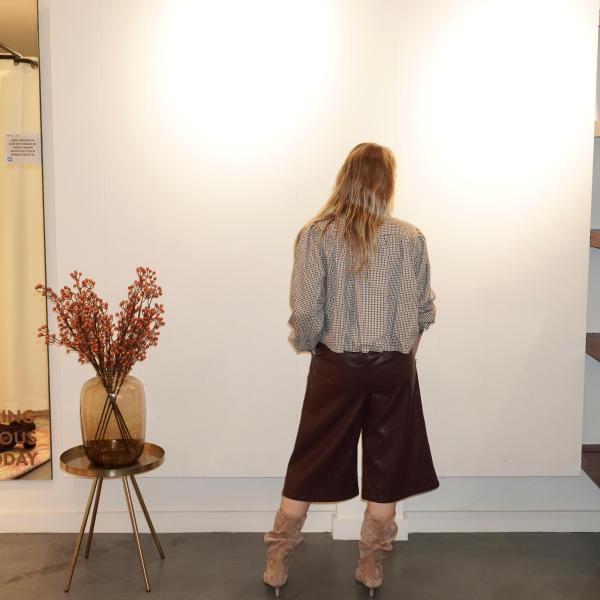 Lena PU Bermuda Bordeaux