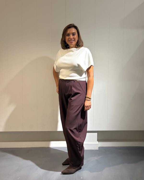 Tess Ballon Pantalon Bordeaux