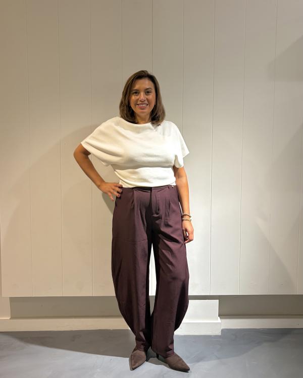 Tess Ballon Pantalon Bordeaux